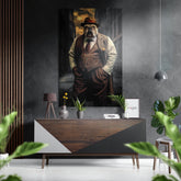 Inspector Dog Brushed Aluminum Dibond Wall Art.